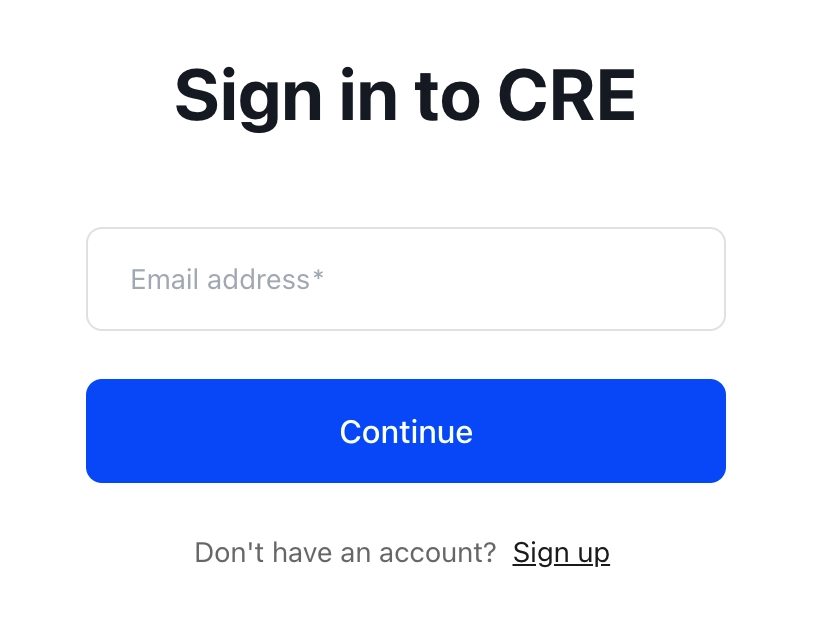 Enter email address
